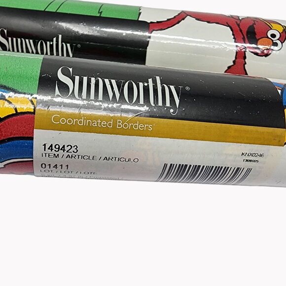 Sesame Street Wallpaper Borders 2 Rolls 5 Yds Each Bert & Ernie New old stock - Picture 2 of 6
